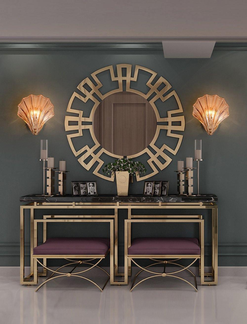Wall Light Brass Amber - ALGOSA | Coastal Serenity