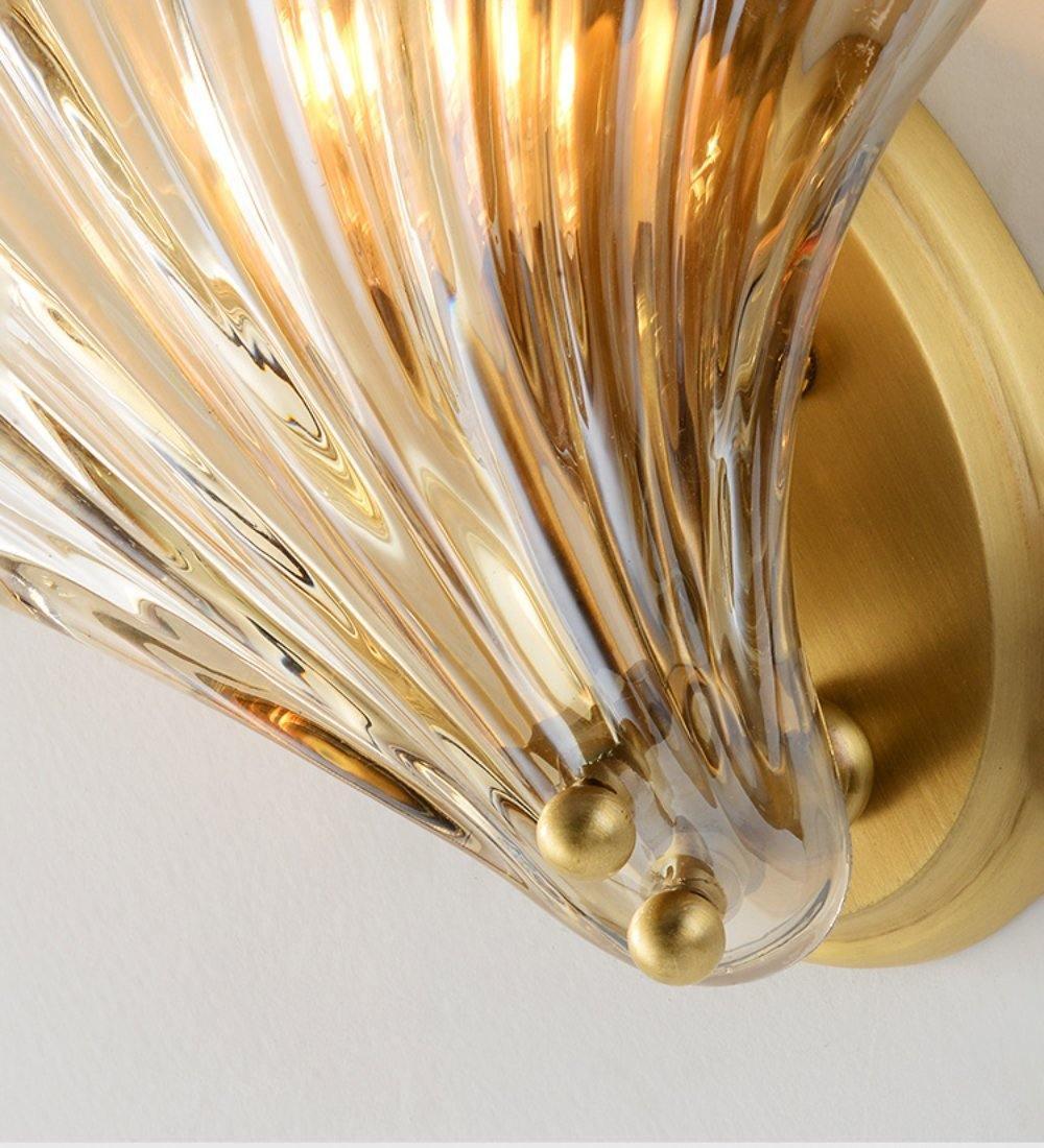 Wall Light Brass Amber - ALGOSA | Coastal Serenity