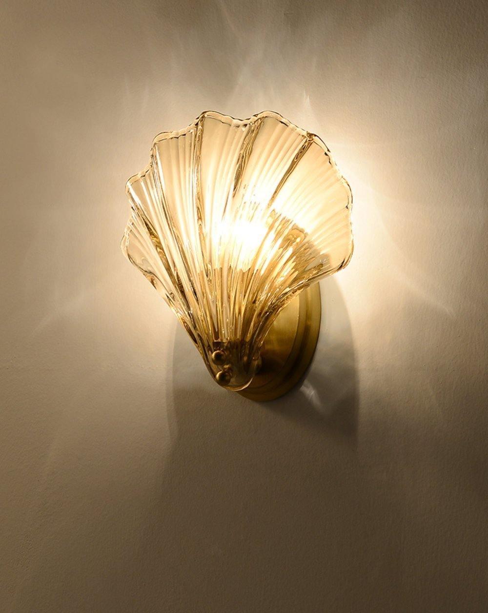 Wall Light Brass Amber - ALGOSA | Coastal Serenity