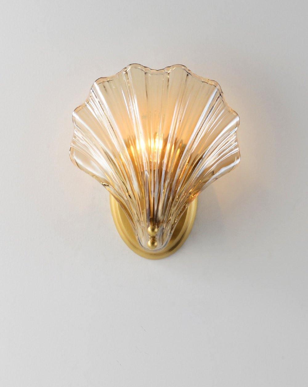Wall Light Brass Amber - ALGOSA | Coastal Serenity