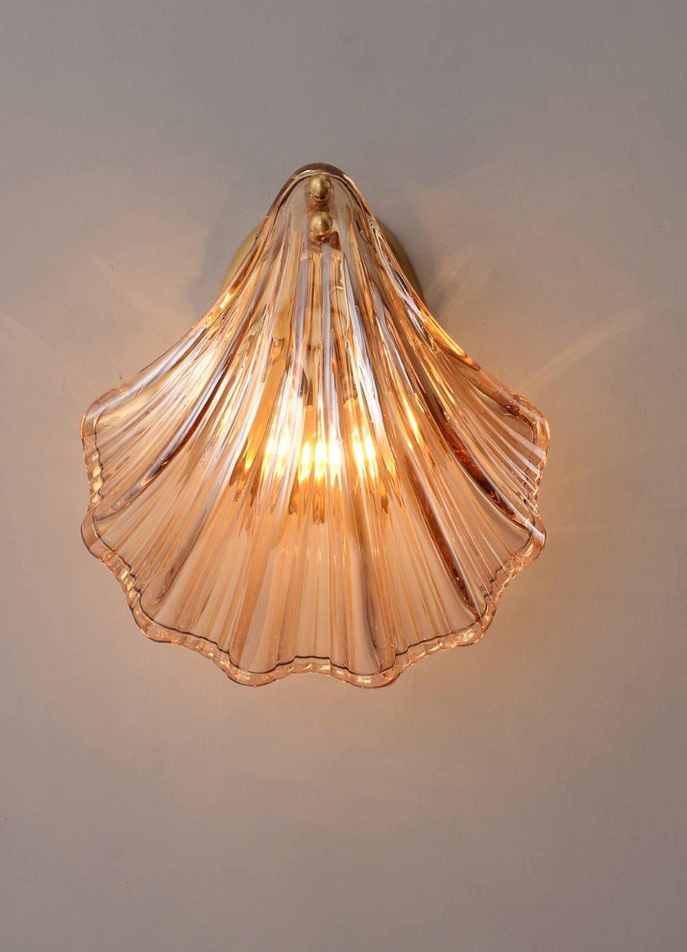 Wall Light Brass Amber - ALGOSA | Coastal Serenity