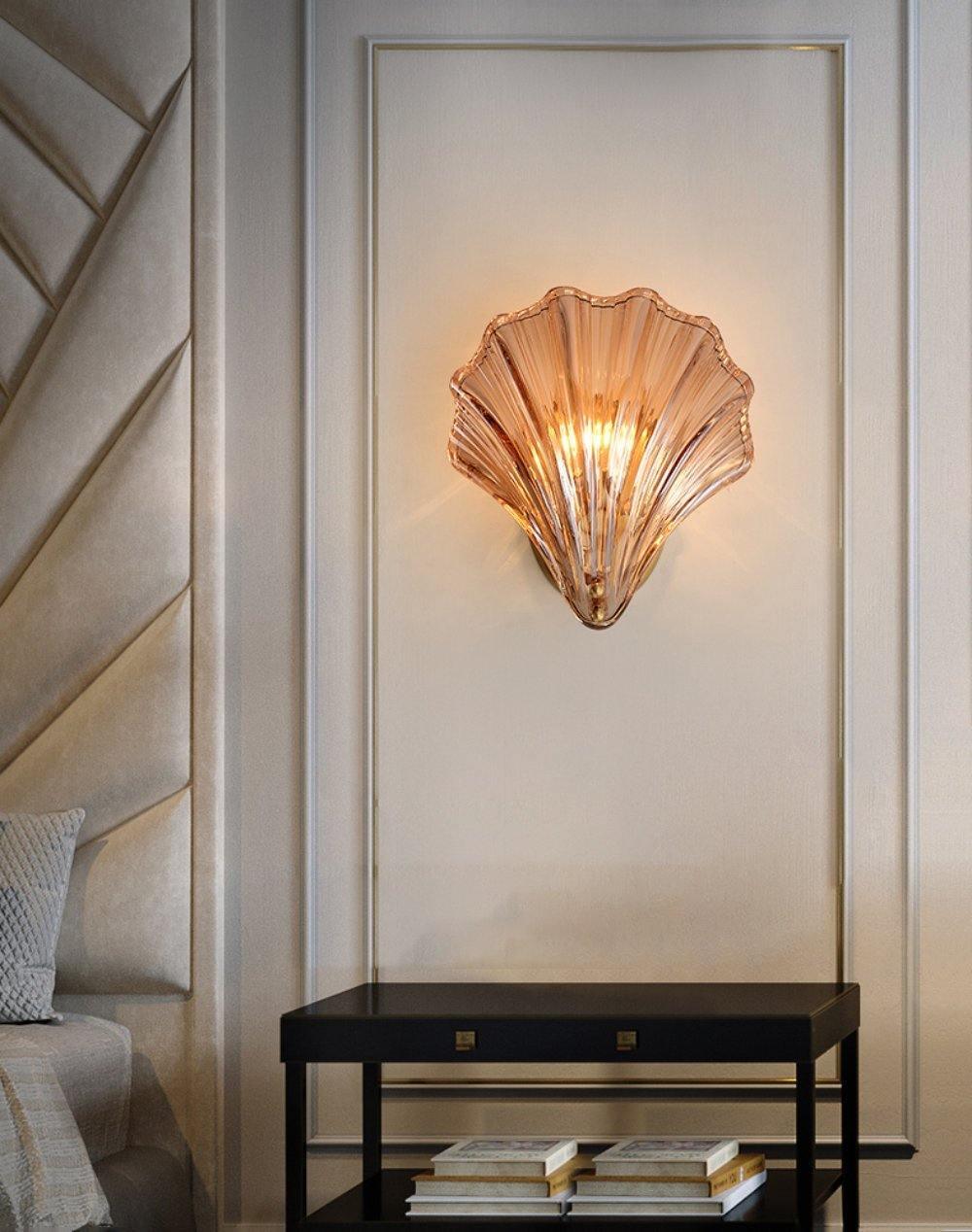 Wall Light Brass Amber - ALGOSA | Coastal Serenity