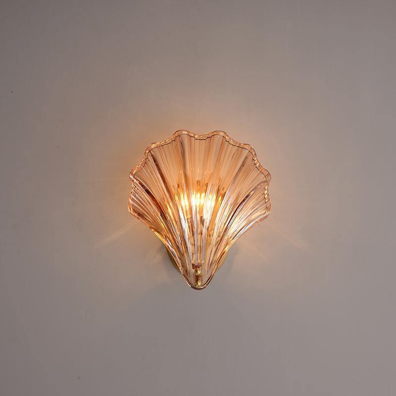 Wall Light Brass Amber - ALGOSA | Coastal Serenity