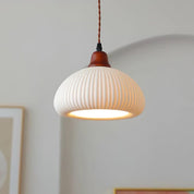 Pendant Light Oak Ceramic - SOLARA | Serene Beauty