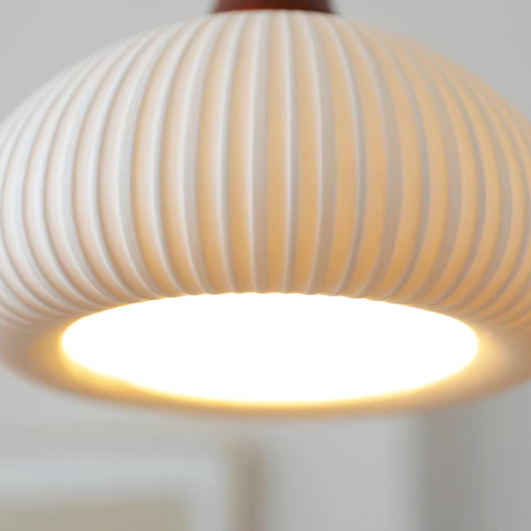 Pendant Light Oak Ceramic - SOLARA | Serene Beauty