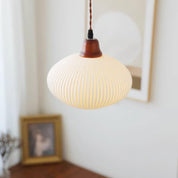 Pendant Light Oak Ceramic - SOLARA | Serene Beauty