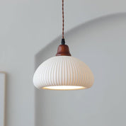 Pendant Light Oak Ceramic - SOLARA | Serene Beauty