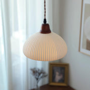Pendant Light Oak Ceramic - SOLARA | Serene Beauty