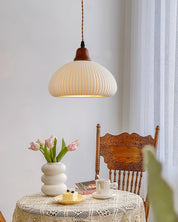Pendant Light Oak Ceramic - SOLARA | Serene Beauty
