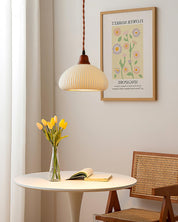 Pendant Light Oak Ceramic - SOLARA | Serene Beauty