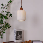 Pendant Light Oak Ceramic - SOLARA | Serene Beauty