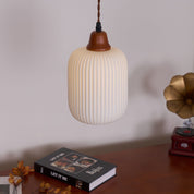 Pendant Light Oak Ceramic - SOLARA | Serene Beauty