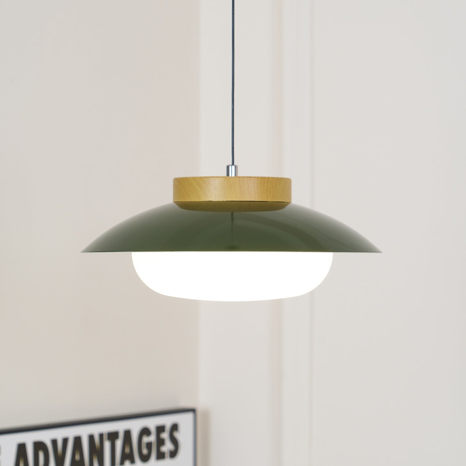 Pendant Light Wood White - SKYLUM | Serene Ambiance