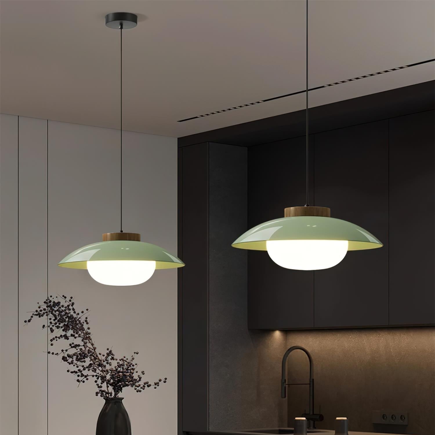 Pendant Light Wood White - SKYLUM | Serene Ambiance