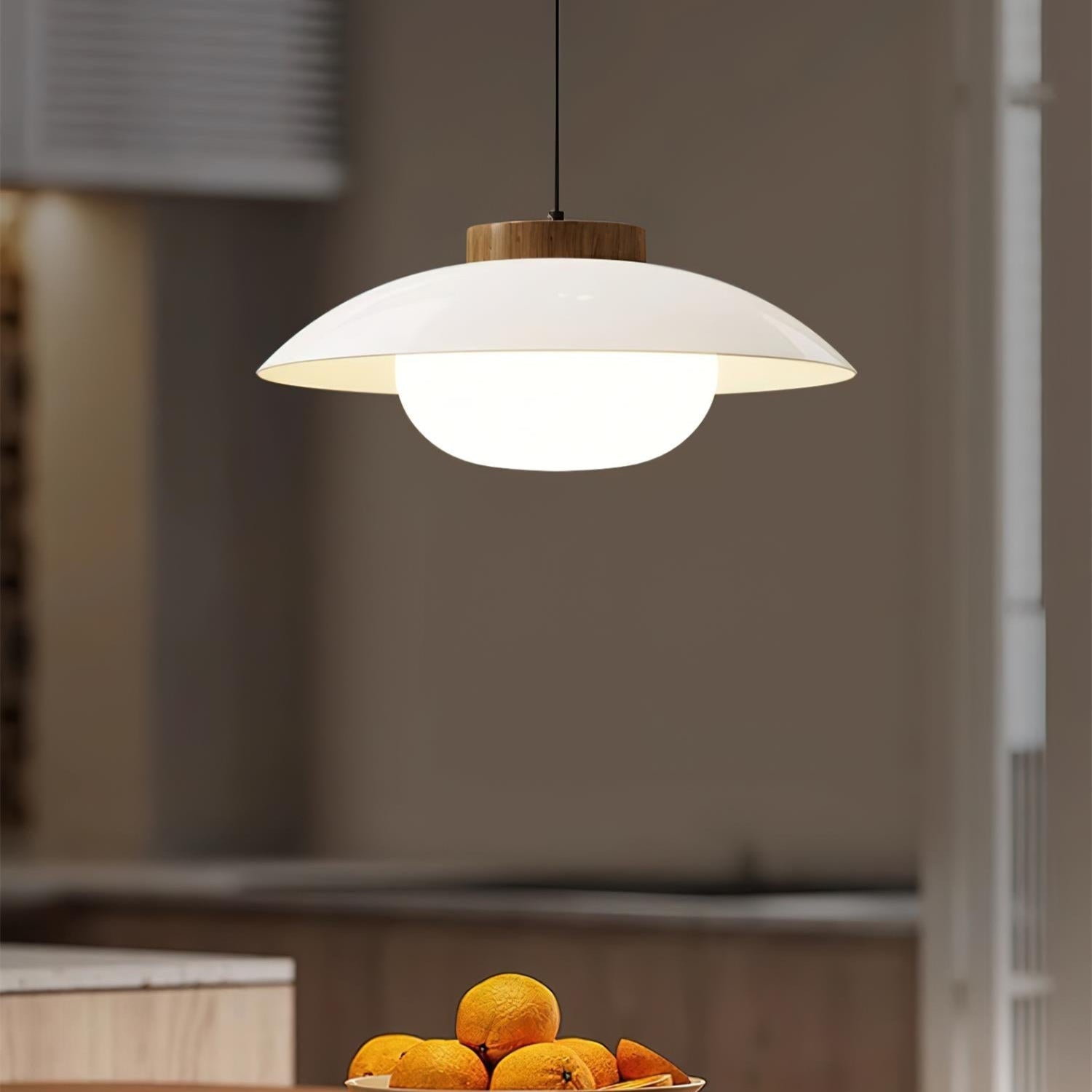 Pendant Light Wood White - SKYLUM | Serene Ambiance