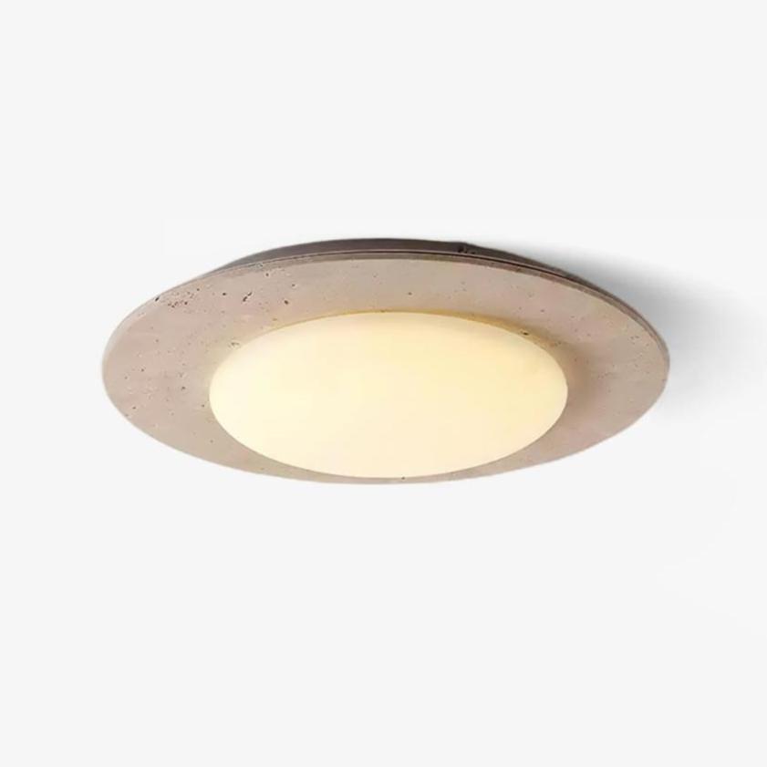 Ceiling Light Travertine Wood - BARYON | Natural Elegance