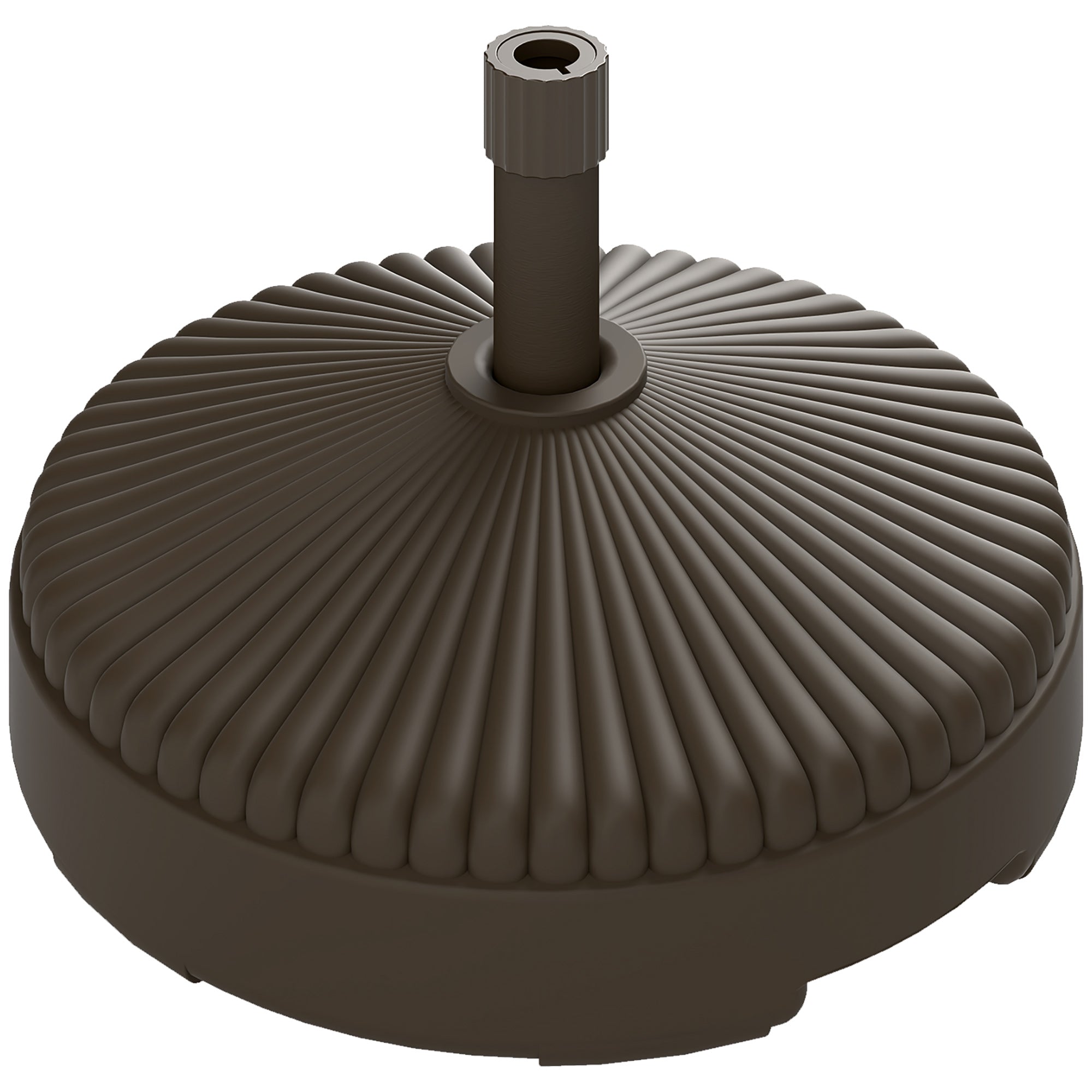 Garden Parasol Base Holder 28kg Sand Filled 23kg Water Filled Outdoor Umbrella Stand Weight, Brown