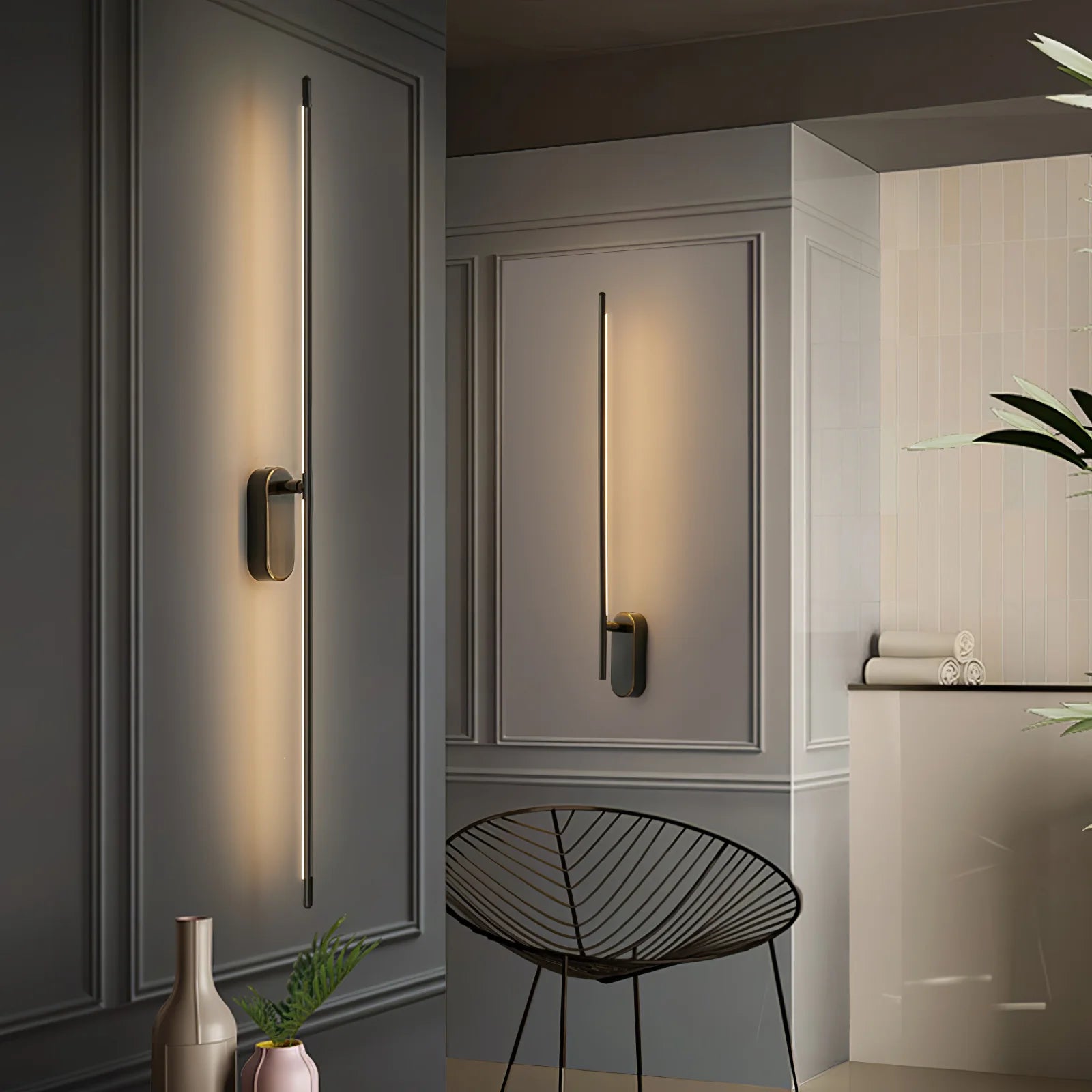 Edge Minimalisme Métal Acrylique Applique Murale Chambre à Coucher Salon