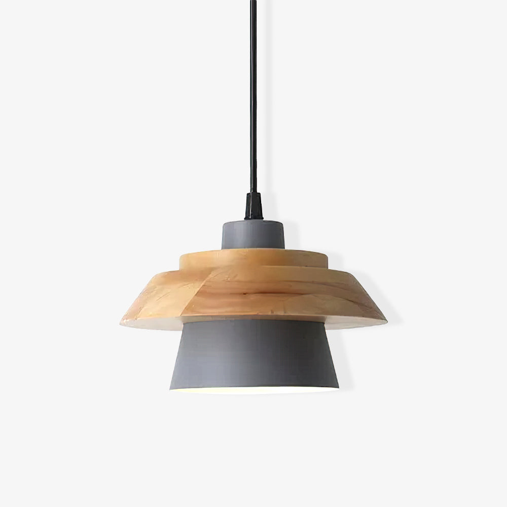 Pendant Light Stone & Wood - SEQUOIA | Natural Elegance