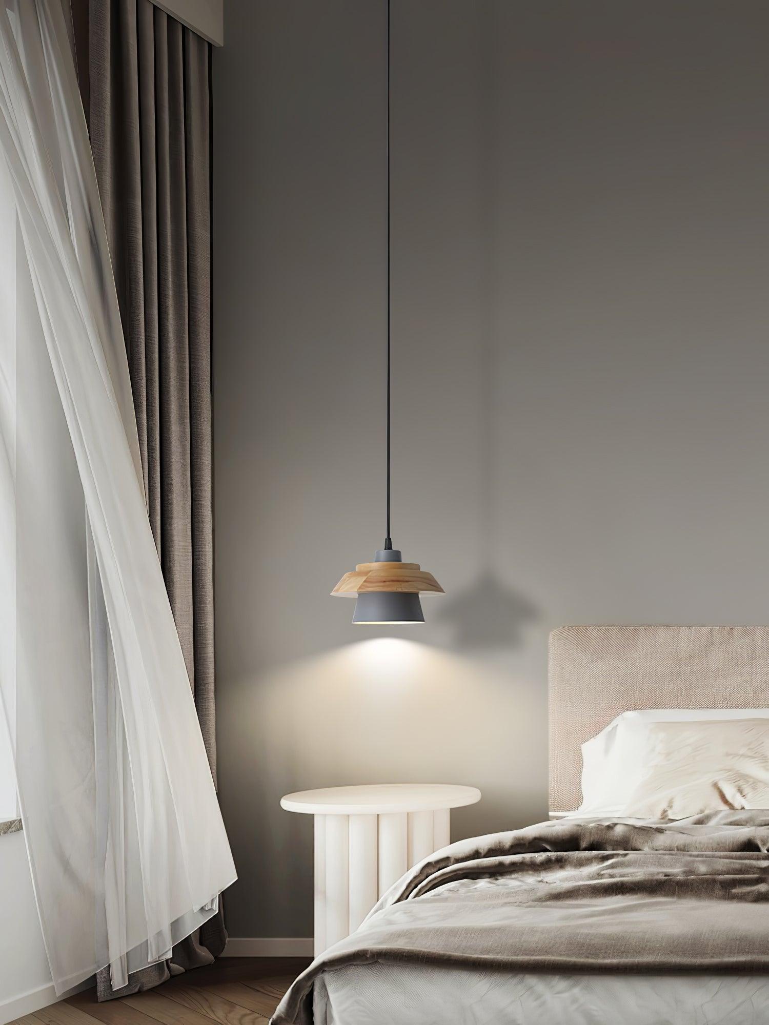 Pendant Light Stone & Wood - SEQUOIA | Natural Elegance