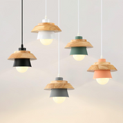 Pendant Light Stone & Wood - SEQUOIA | Natural Elegance