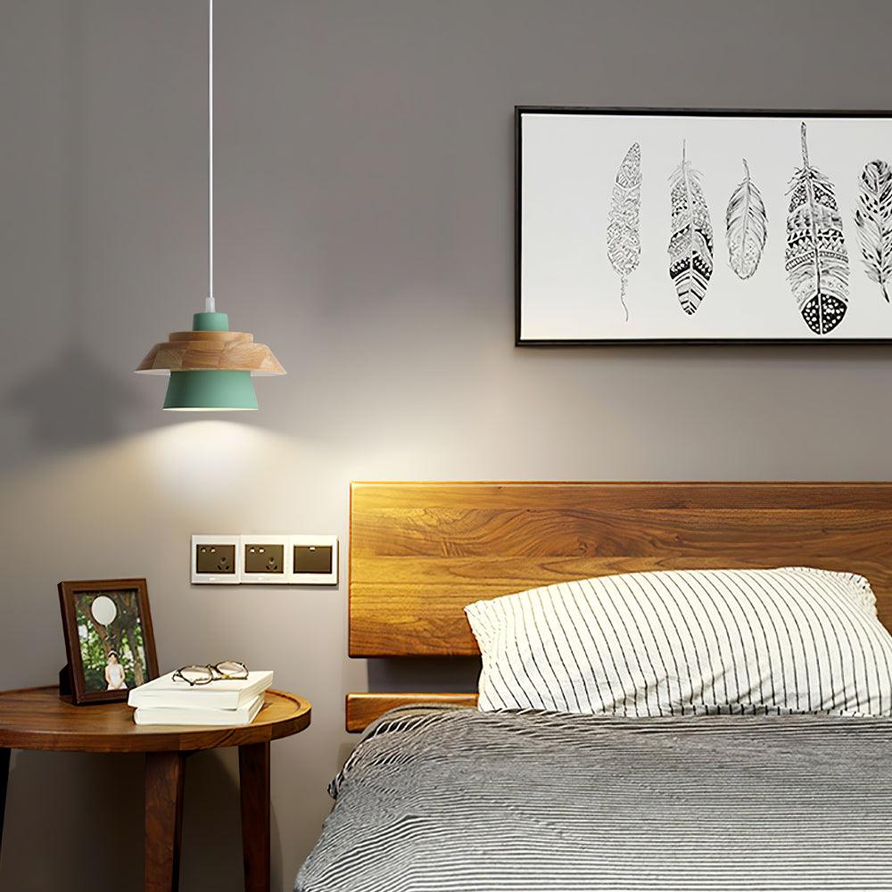 Pendant Light Stone & Wood - SEQUOIA | Natural Elegance