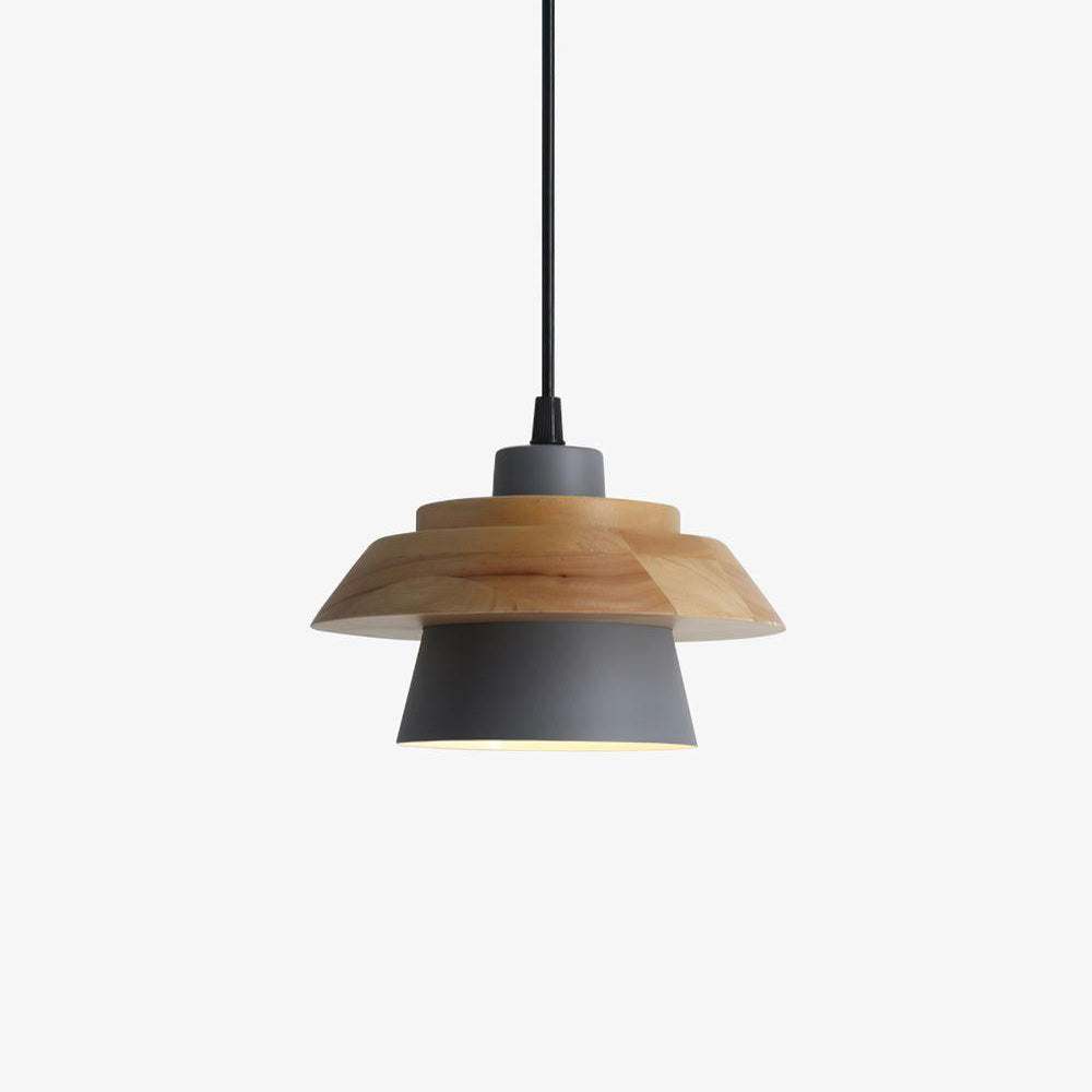 Pendant Light Stone & Wood - SEQUOIA | Natural Elegance