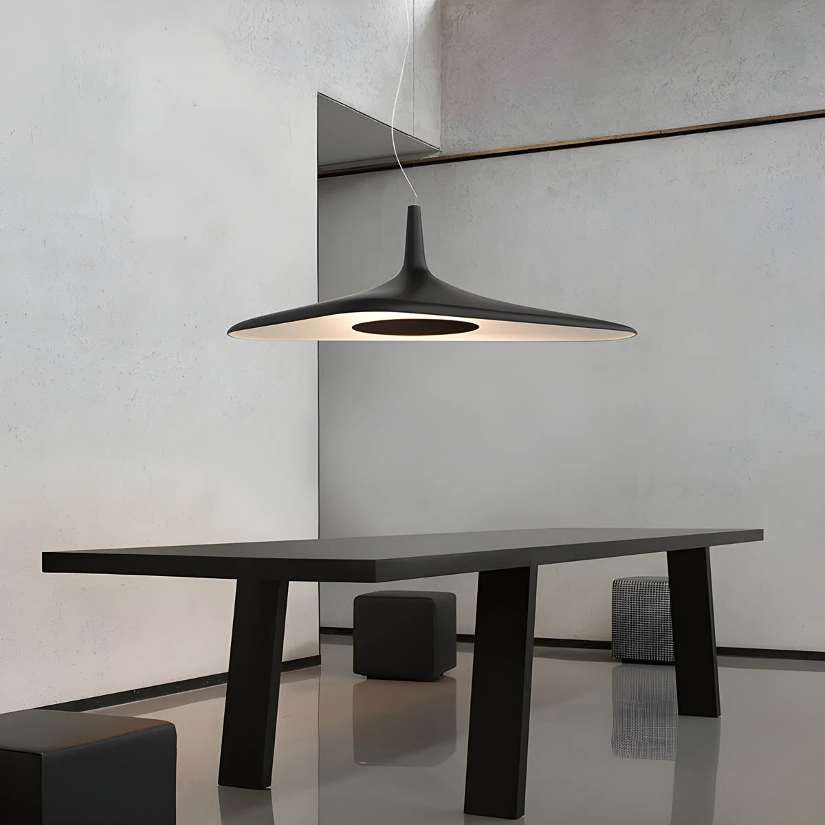 Pendant Light Resin Black - SENTEX | Sophistication