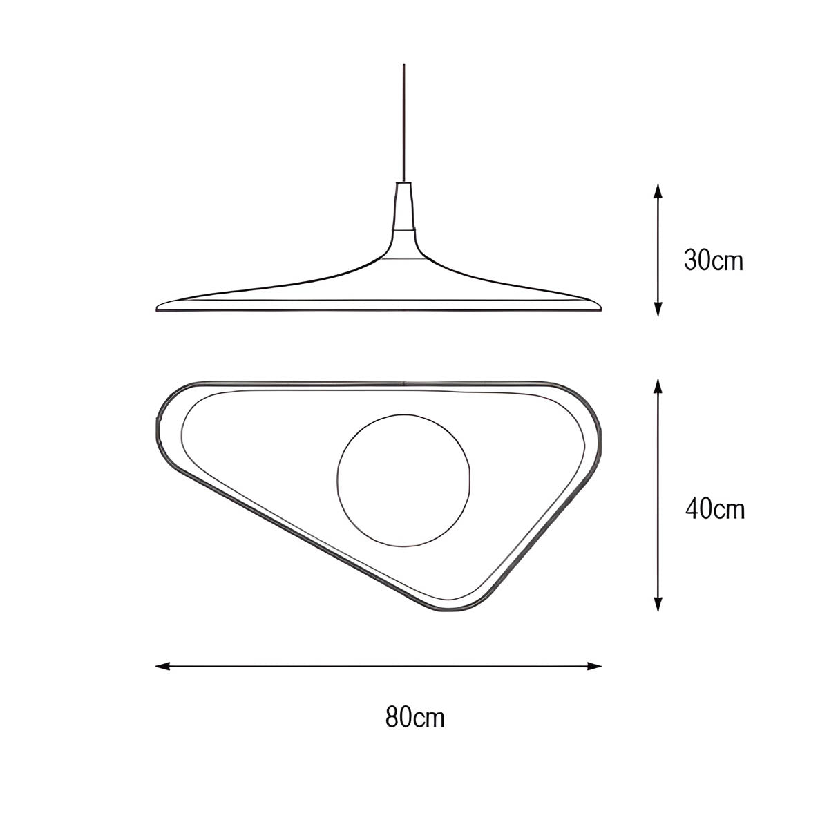 Pendant Light Resin Black - SENTEX | Sophistication