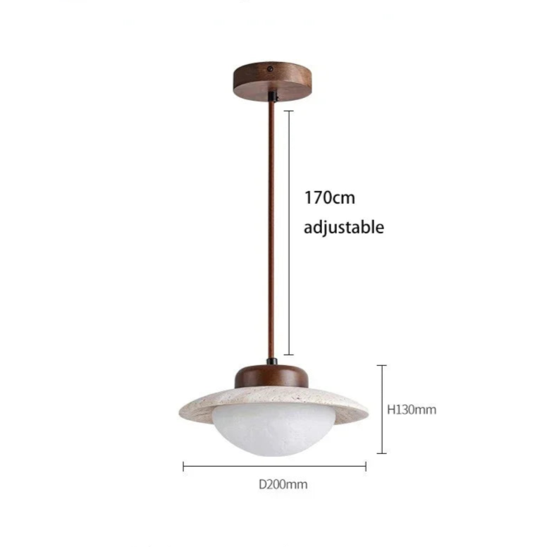 Pendant Light Stone Walnut - RODIUM | Warm Ambient Glow