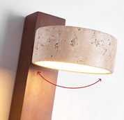 Wall Light Travertine Wood - ALKANE | Serene Glow