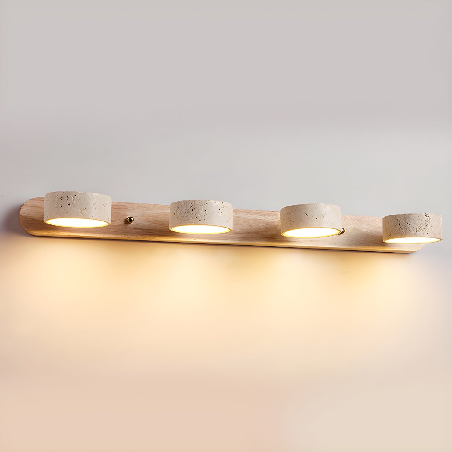 Wall Light Travertine Walnut - ABRAXX | Warm Ambiance