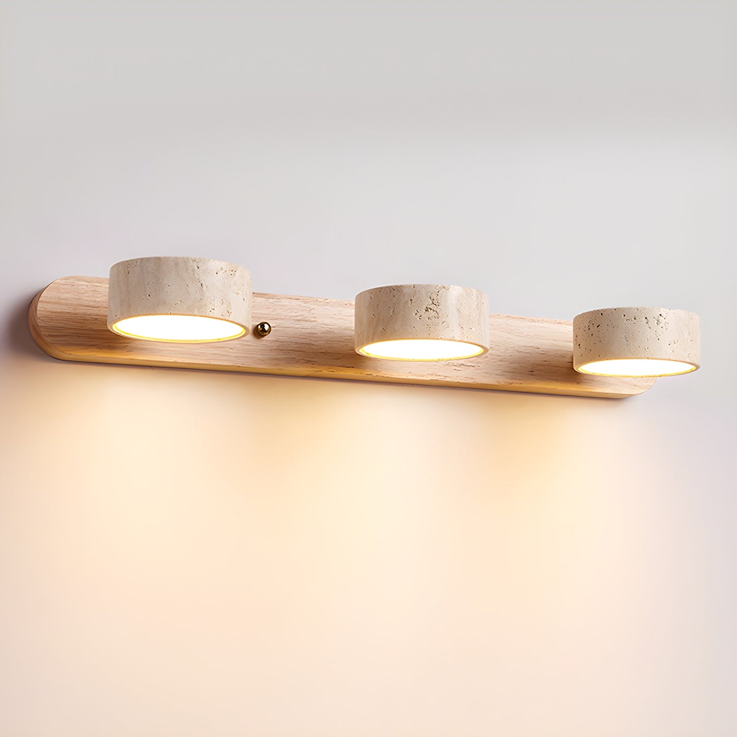 Wall Light Travertine Walnut - ABRAXX | Warm Ambiance