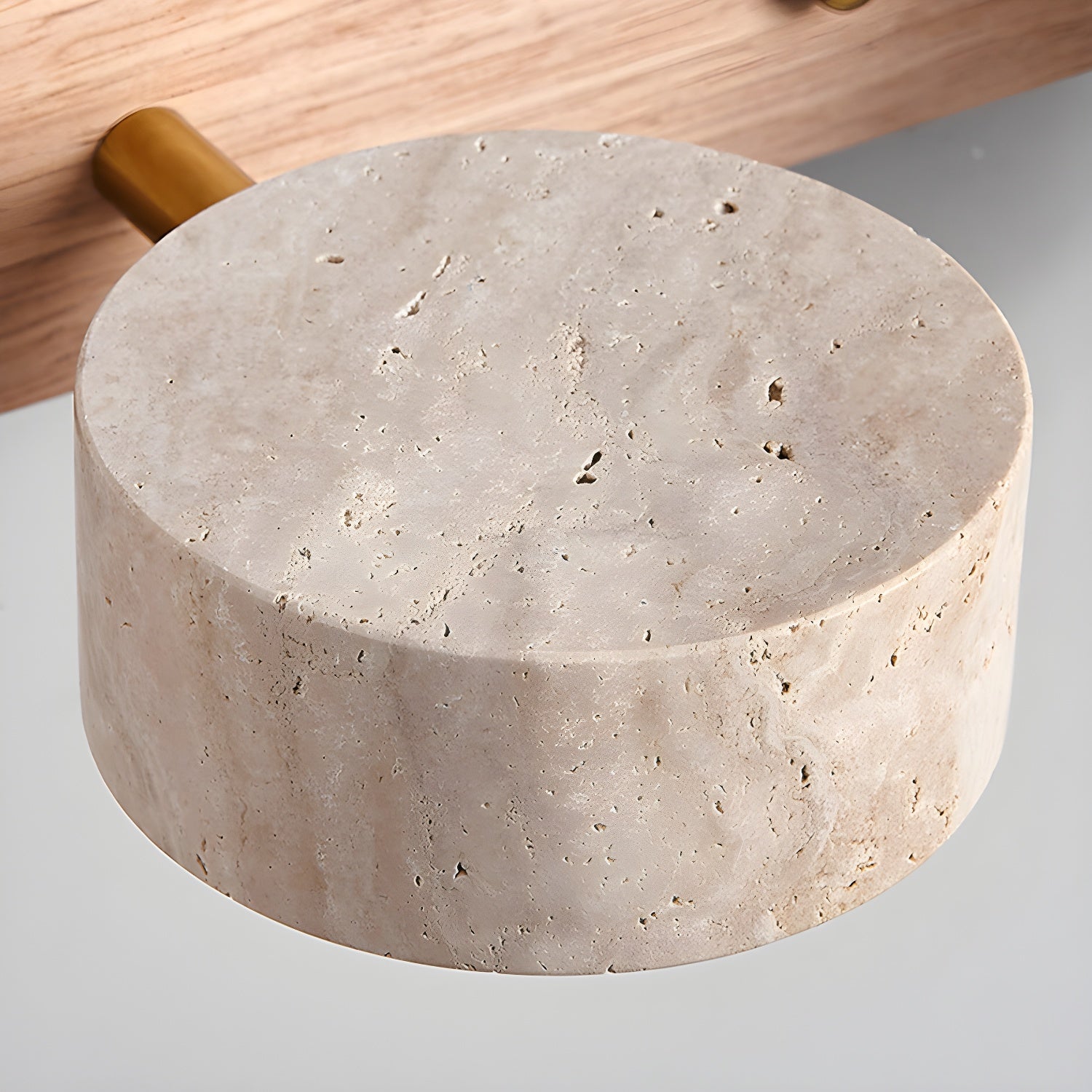 Wall Light Travertine Walnut - ABRAXX | Warm Ambiance