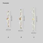 Valentina Modern Flexible Curve Metal Wall Light Living Room Bedroom