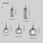 Hailie Moderne Rond Verre Suspensions Chambre à Coucher Salon Couloir