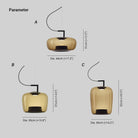 Hailie Moderne Rond Verre Suspensions Chambre à Coucher Salle à Manger