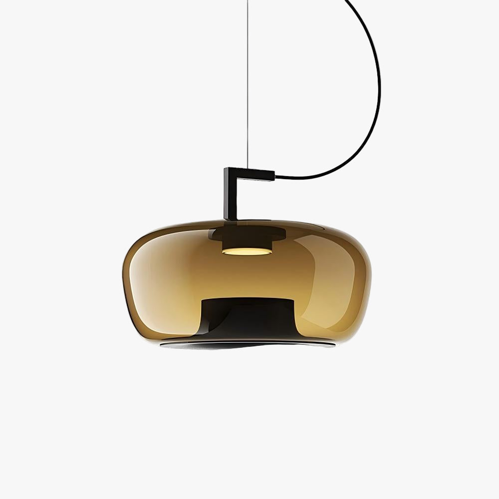 Hailie Moderne Rond Verre Suspensions Chambre à Coucher Salle à Manger