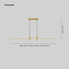 Edge Moderne Inhabituel Long Métal Suspensions Salle à Manger Salon