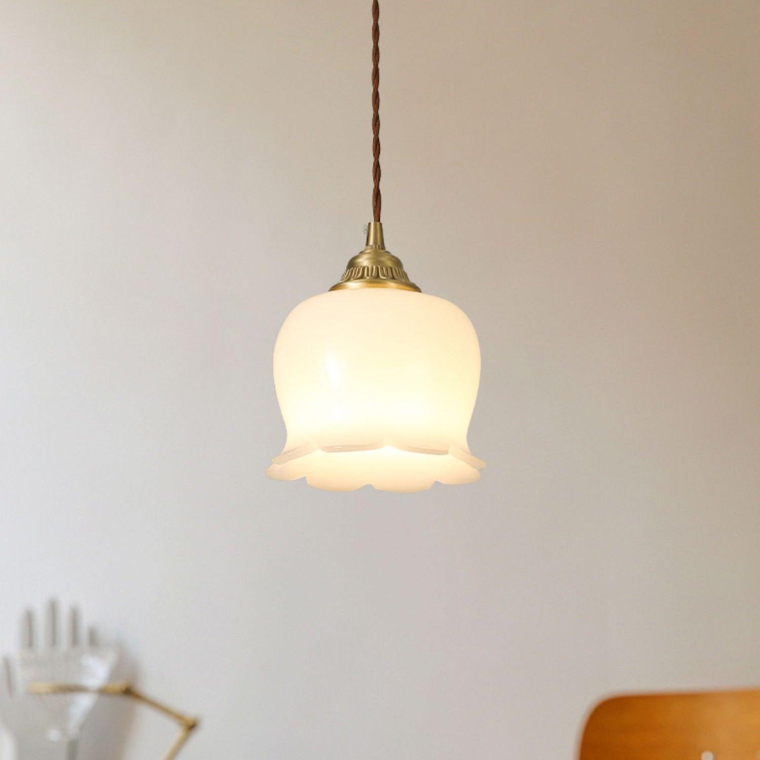 Pendant Light Brass Floral - SCEPTX | Serene Ambiance