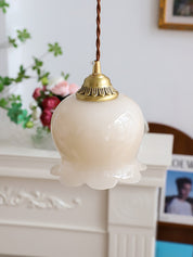 Pendant Light Brass Floral - SCEPTX | Serene Ambiance