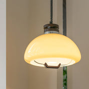 Pendant Light Beige Glass Wood - SCALAR | Cosy Glow