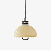 Pendant Light Beige Glass Wood - SCALAR | Cosy Glow