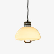 Pendant Light Beige Glass Wood - SCALAR | Cosy Glow