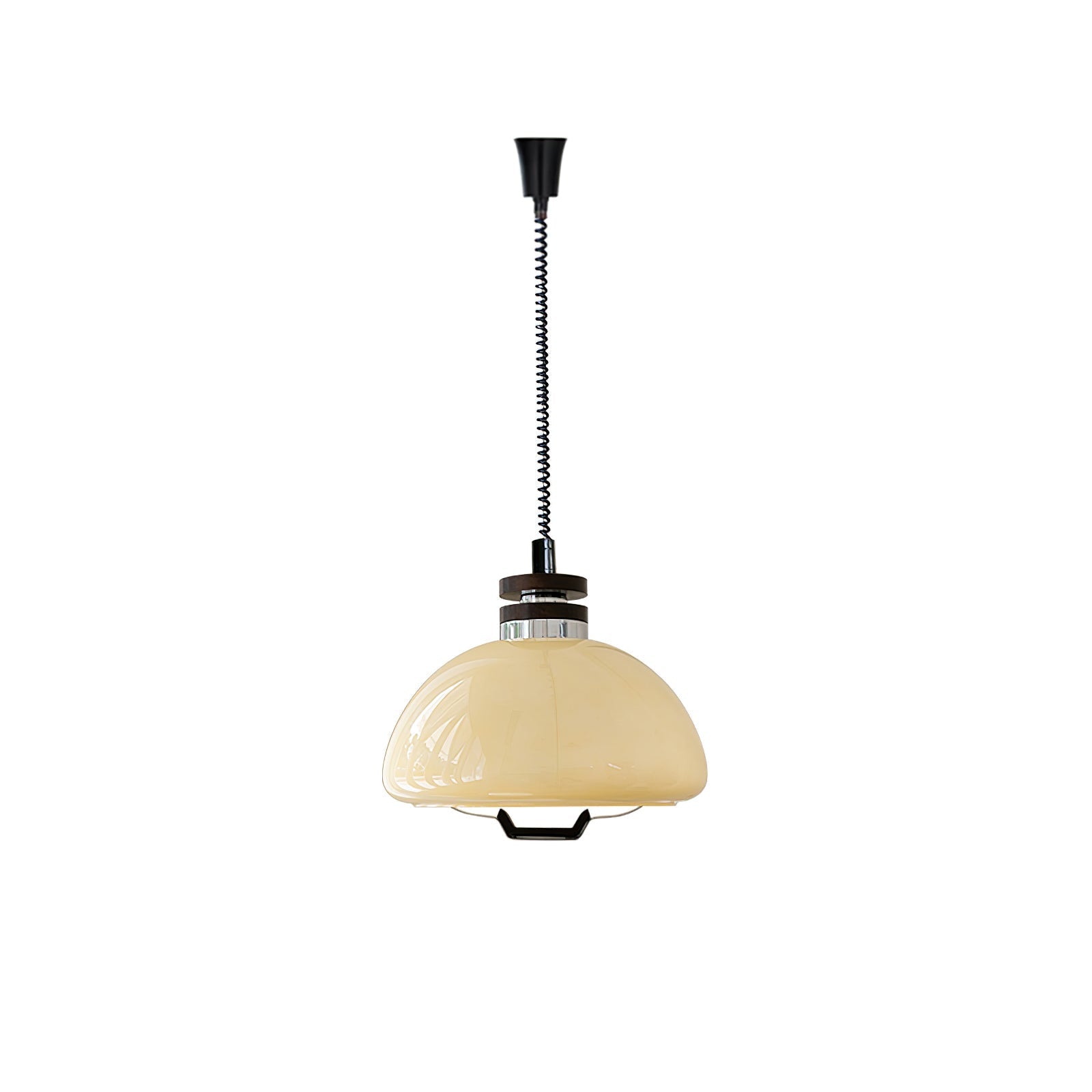 Pendant Light Beige Glass Wood - SCALAR | Cosy Glow