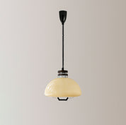 Pendant Light Beige Glass Wood - SCALAR | Cosy Glow