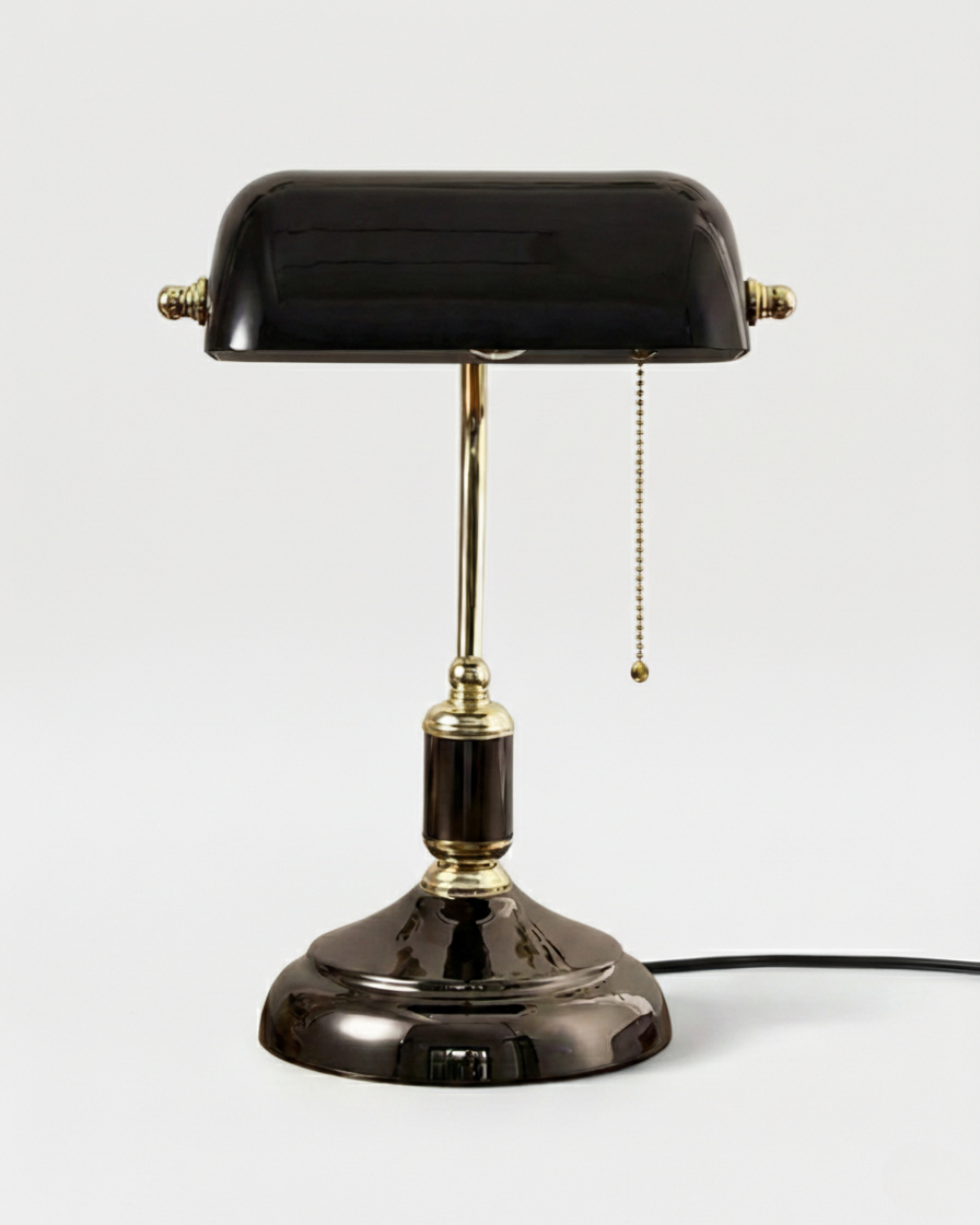 ANTIK banker's designer desk lamp in black gold — wireless rechargeable lamp | DecoHarmonie Australia