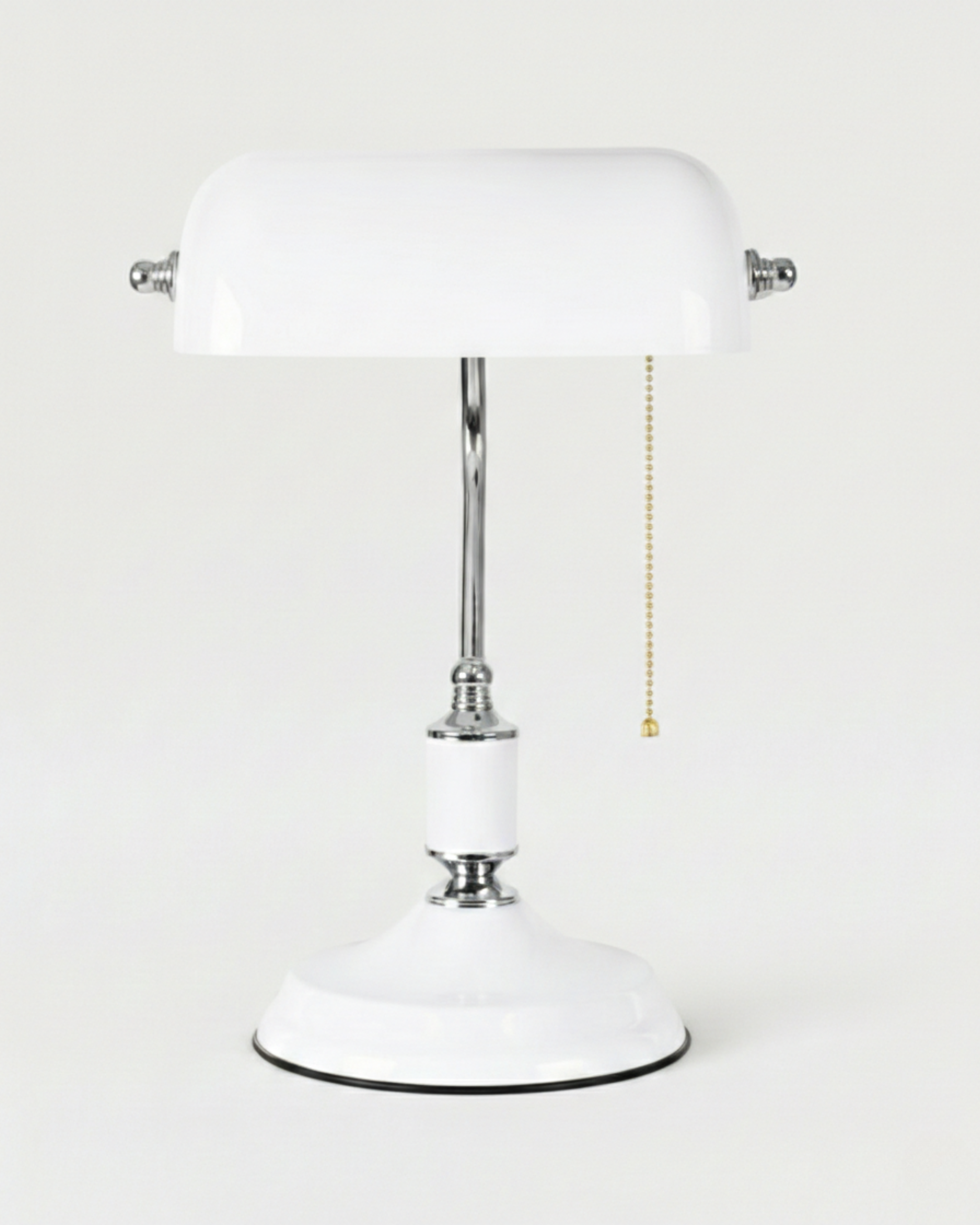 ANTIK banker's designer desk lamp in white silver — wireless rechargeable lamp | DecoHarmonie Australia