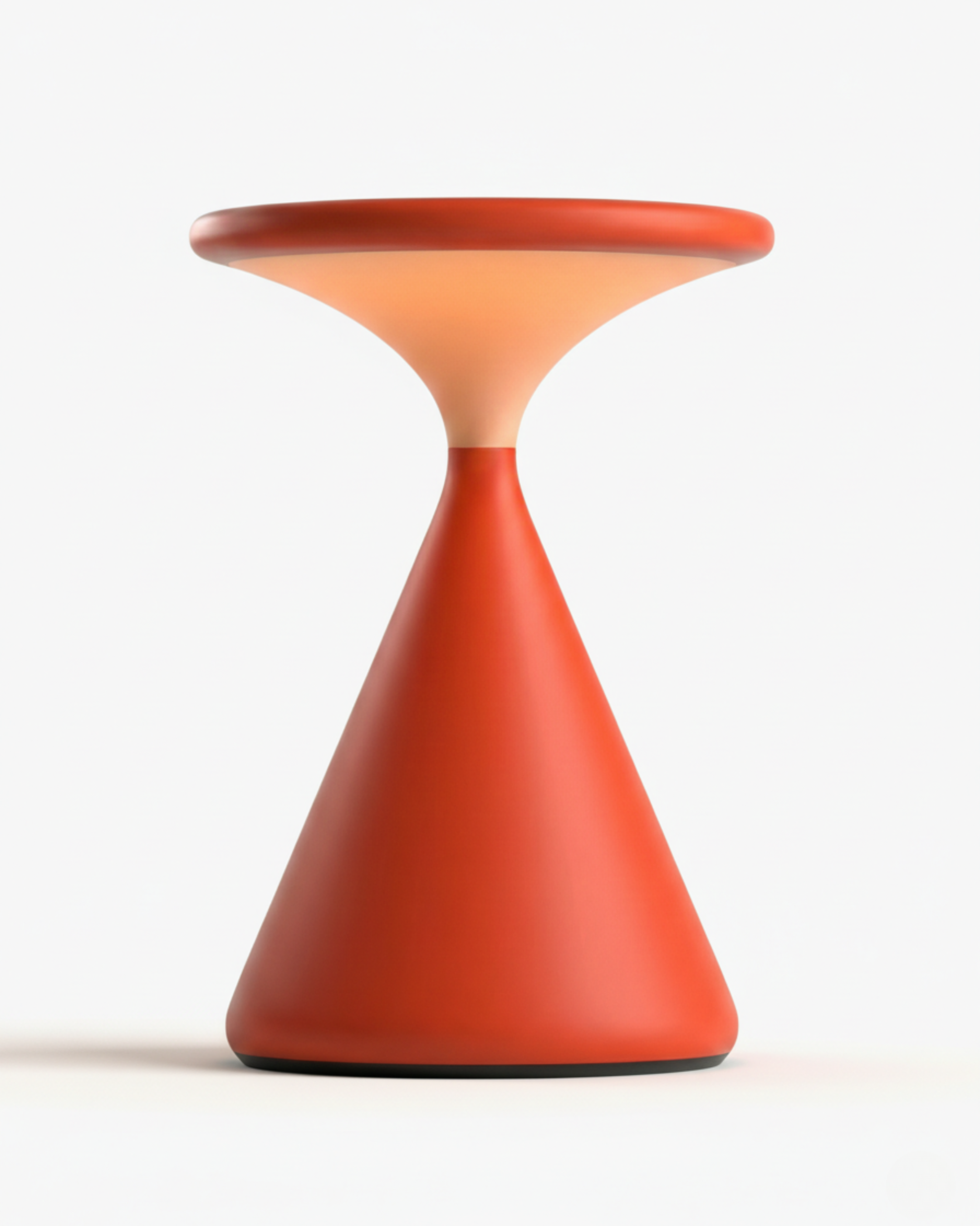 KONI cordless designer table lamp in blood orange — wireless rechargeable lamp | DecoHarmonie Australia