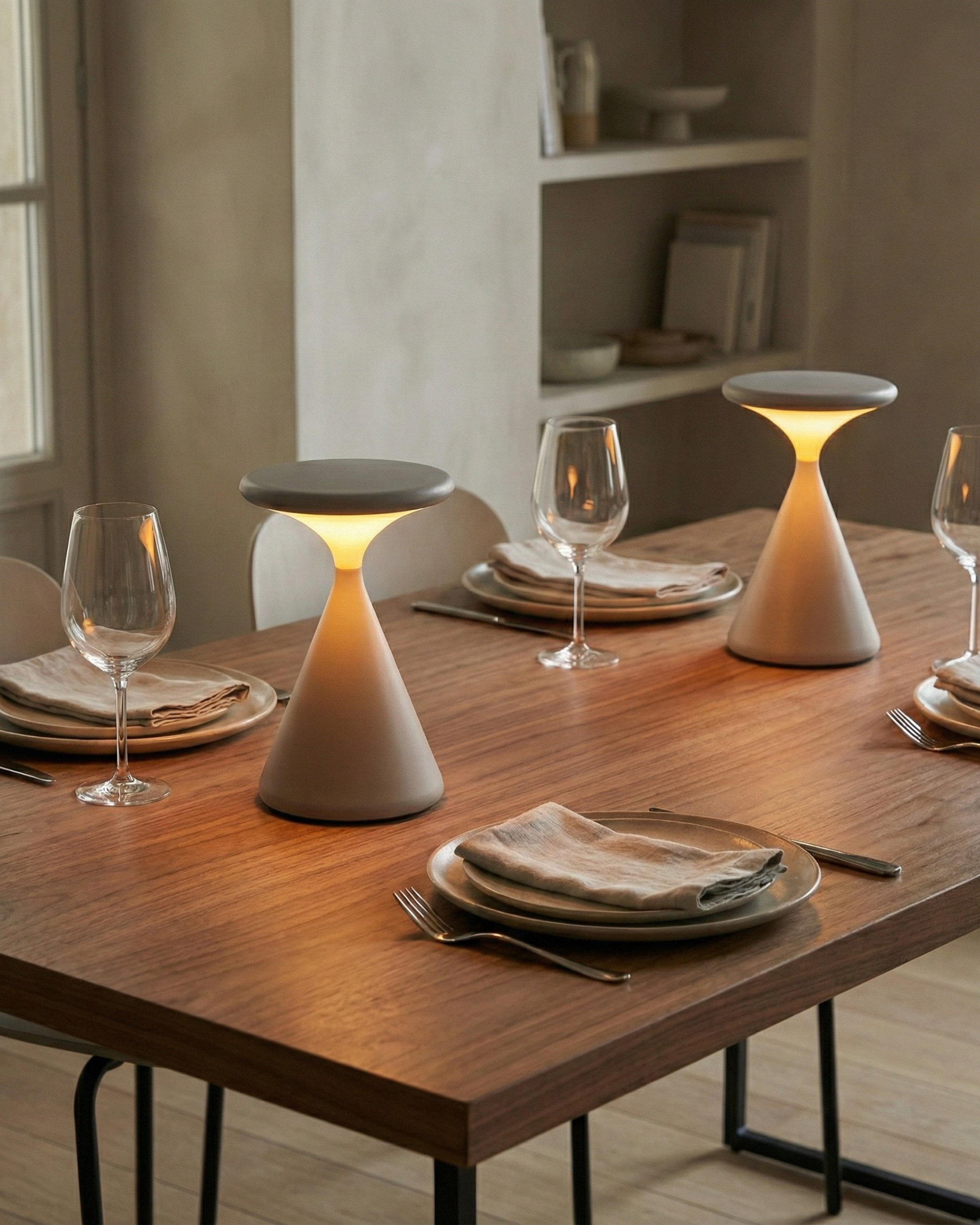 KONI cordless designer table lamp styled in a minimalist Australian interior — DecoHarmonie